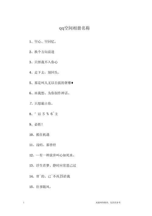 QQ空间相册名称的魅力与重要性插图 QQ空间相册名称的魅力与重要性插图