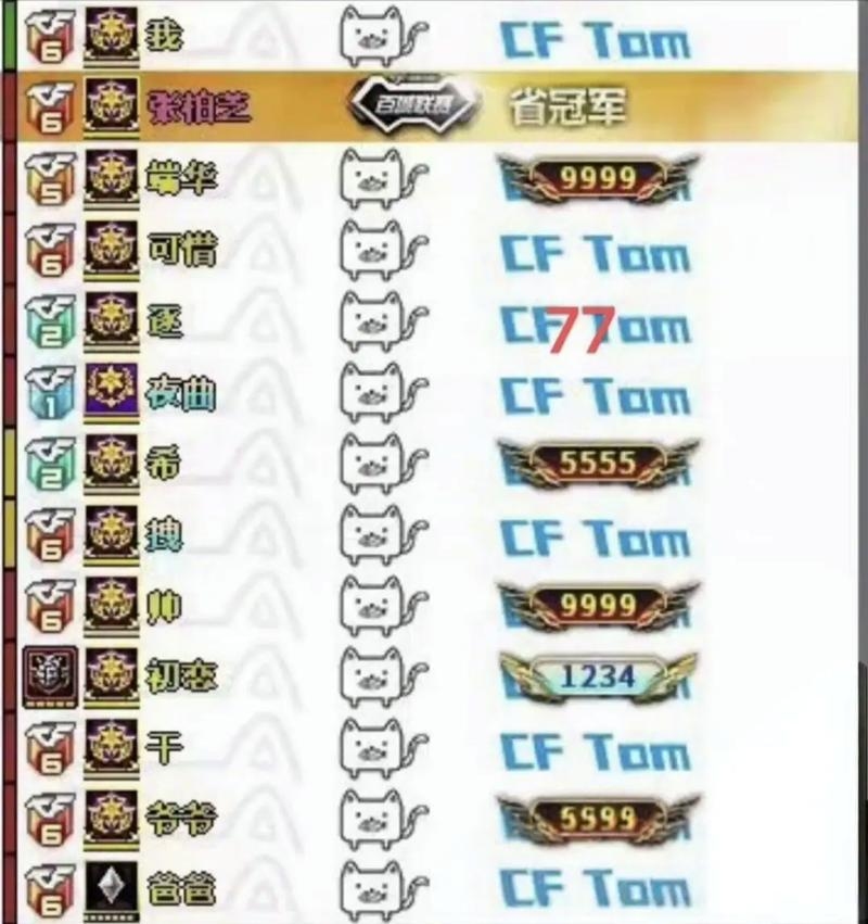 CF名字，个性与荣耀的代名词插图