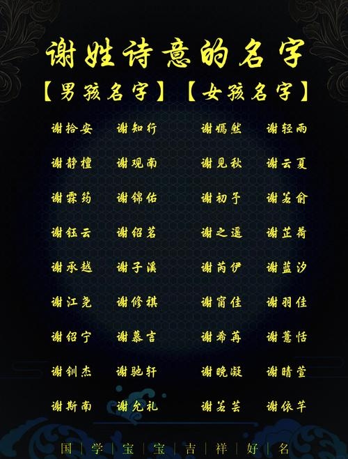 谢姓女孩起名，传承与创新的完美融合插图