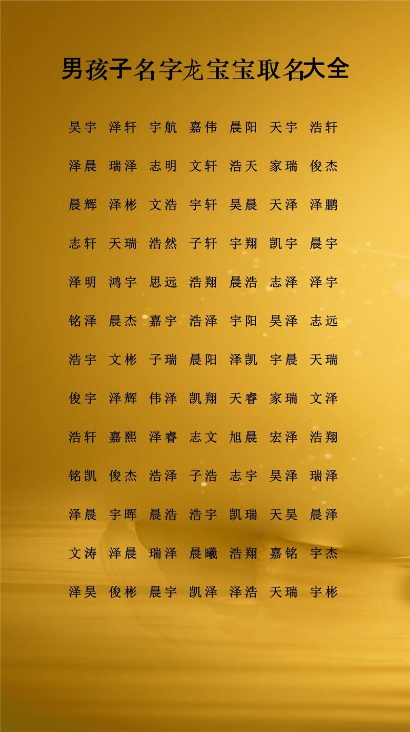 男孩取名大全，寓意深远，风格多样插图