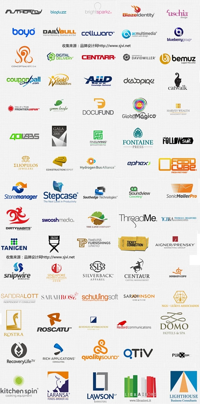 探索全球设计灵感，国外标志网站精选插图