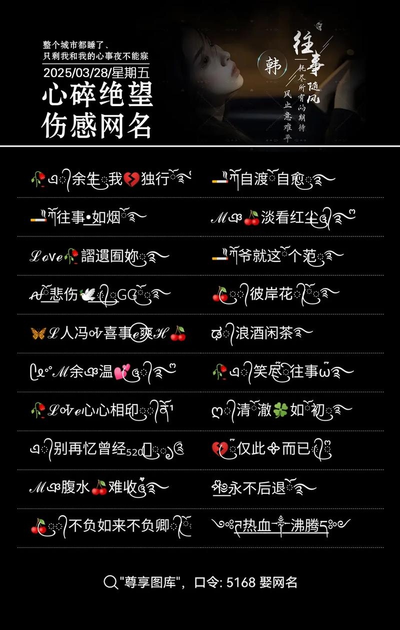 QQ上的悲伤印记，那些让人心碎的网名插图