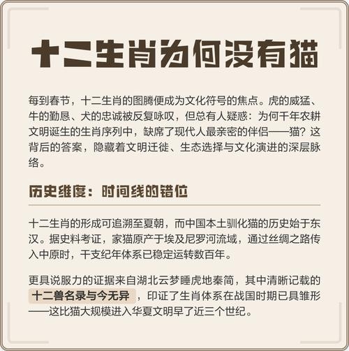 揭秘十二生肖之谜，为何没有猫的席位插图
