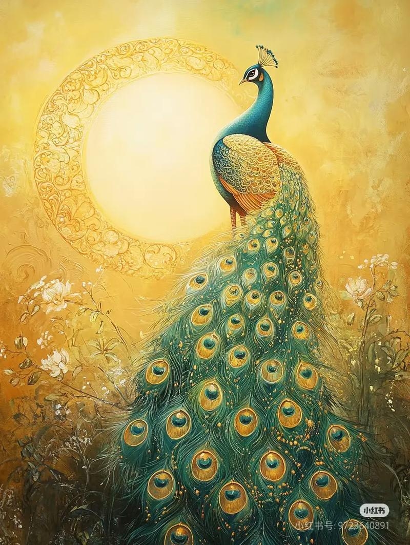 甘拜下风与动物世界中的智慧象征—孔雀插图