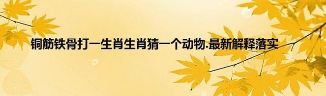 铜筋铁骨与生肖之谜插图 铜筋铁骨与生肖之谜插图