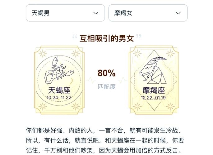 星座搭配，阴性星象默契组合，天蝎摩羯共赏才华插图