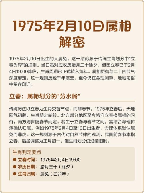 1975年属相解析插图