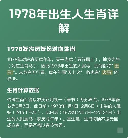 揭秘1978年属什么生肖？插图
