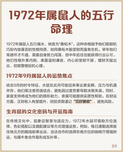 1972年生肖揭秘插图