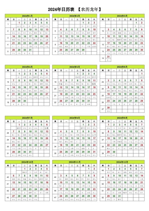 2024年万年历查询表详解插图