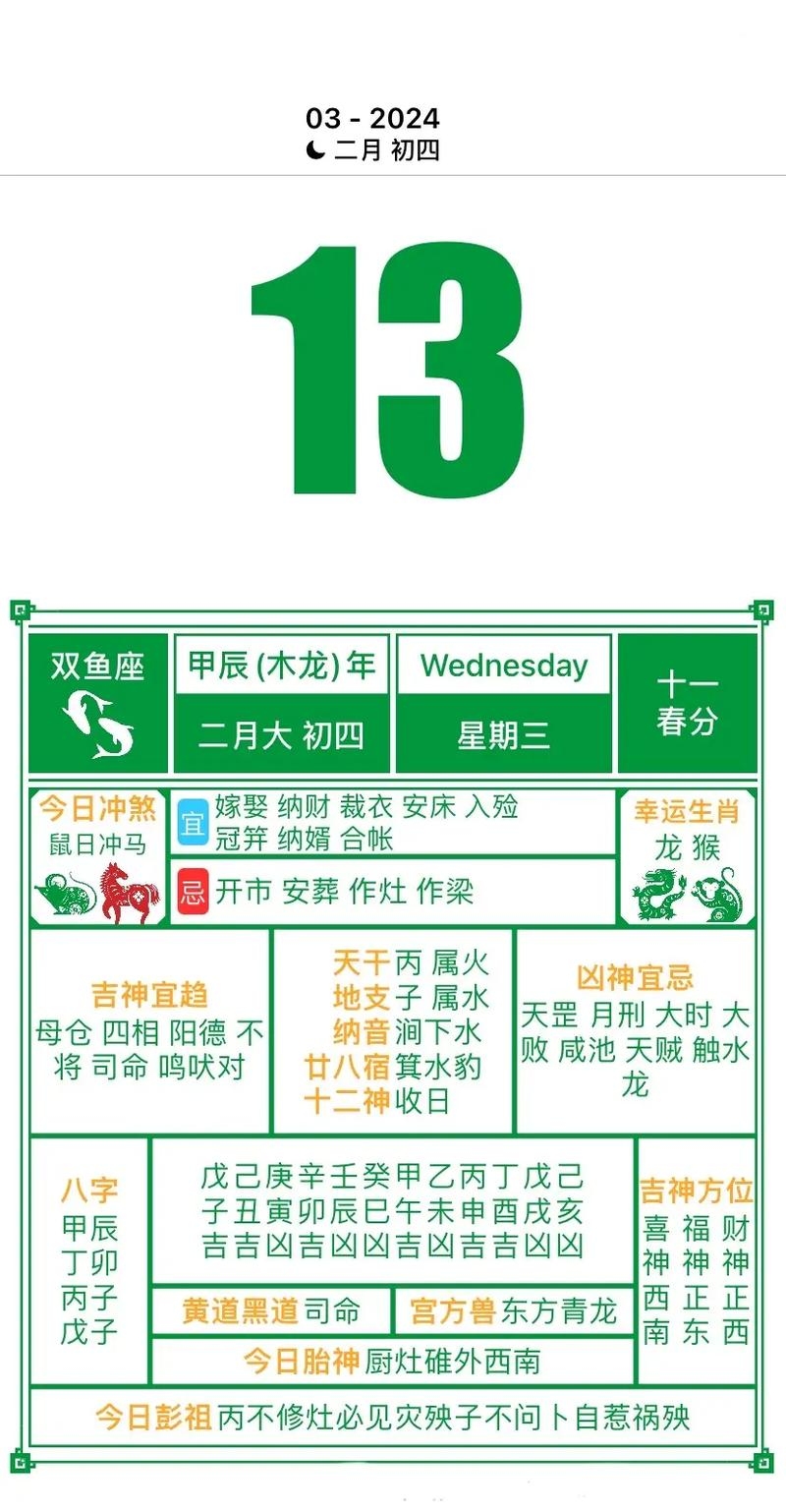 2024年老黄历查询表—探索传统历法的智慧插图