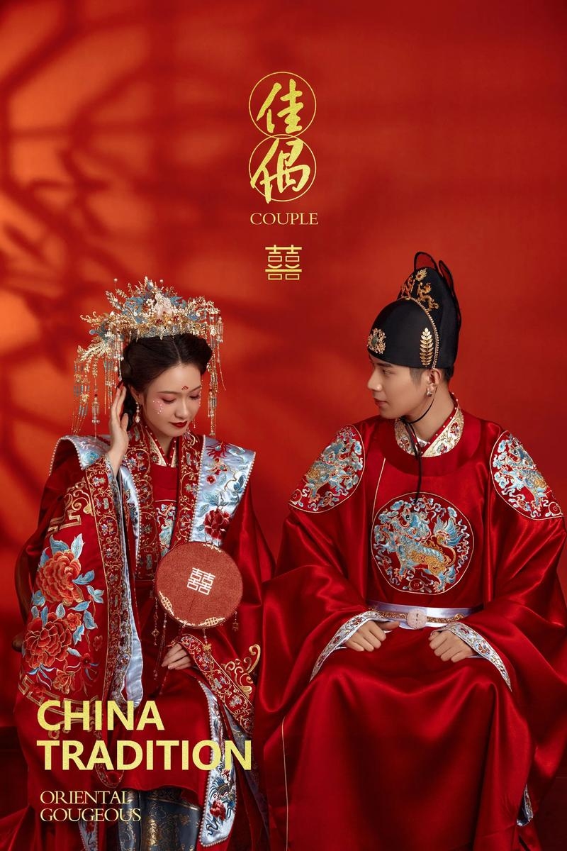 燕尔，新婚夫妇的美好象征与祝福插图