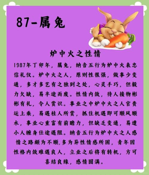 1987年属兔人，火象之命，木助则兴插图