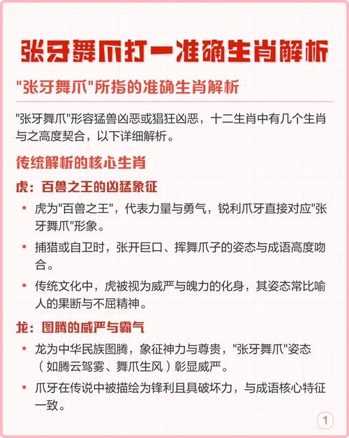 揭秘张牙舞爪背后的生肖秘密插图