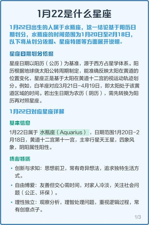 1月22日是什么星座插图 1月22日是什么星座插图