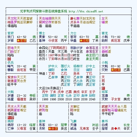 元亨利贞八字排盘解析插图