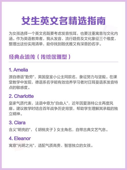 优雅与活力，精选女孩英文名字指南插图