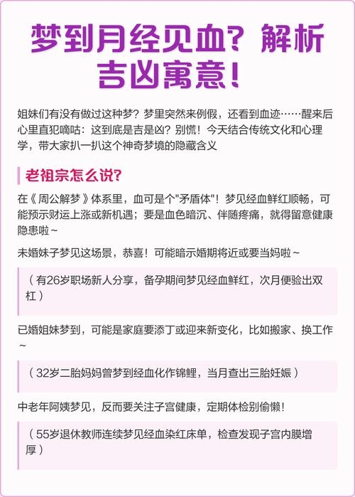 周公解梦梦见月经血解析，梦境含义解读插图