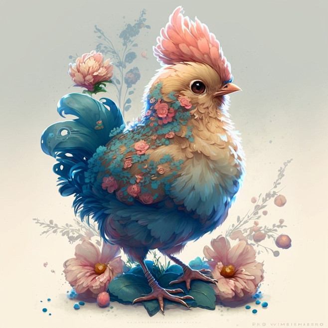 指日高升的生肖—鸡插图