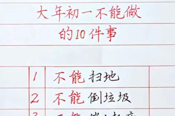初一不能做的几件事-新乐天
