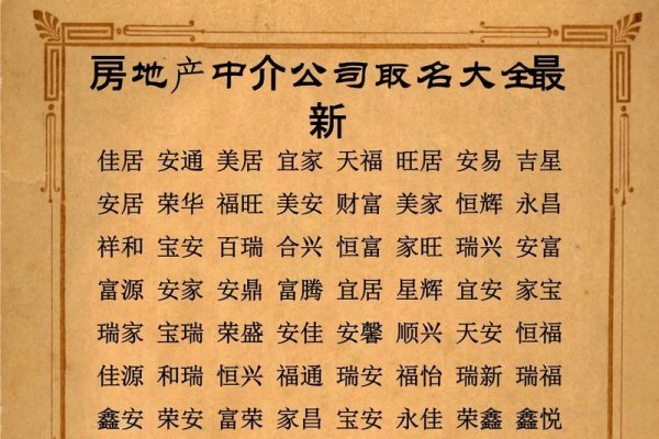 房产中介好名字推荐，拓辰、顶梵等-新乐天