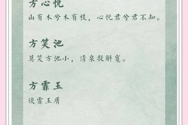 方姓女孩取名，古典韵味与现代审美的融合-新乐天