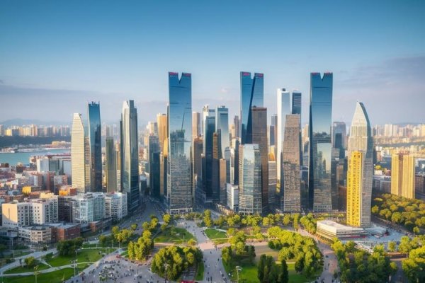 高楼林立，城市天际线的现代风貌-新乐天