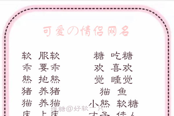 高效查找情侣网名指南，解锁甜蜜密码-新乐天