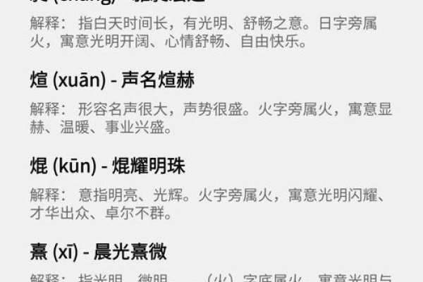 火字旁汉字，男孩起名灵感-新乐天