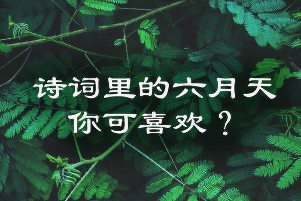 六月美好寓意诗句-新乐天