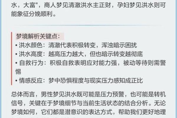 梦见发大洪水是什么征兆-新乐天