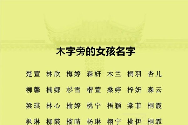 木字旁的女孩名字-新乐天