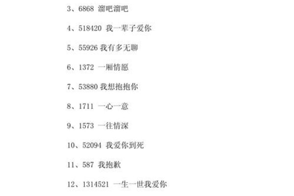 情侣专用网名，爱的数字密码-新乐天