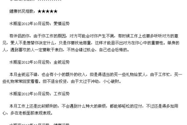 水瓶座2012年运势概览-新乐天