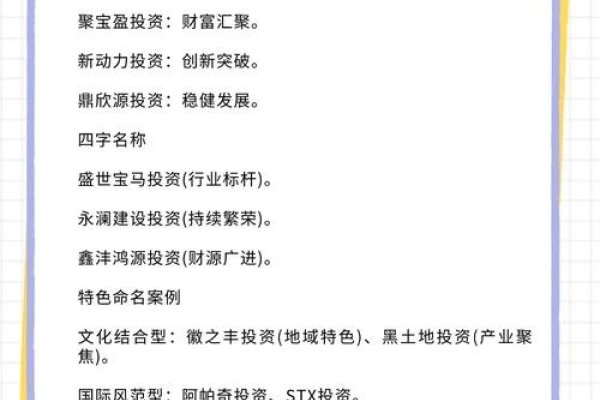 投资公司名字，如何选择一个吸引人的企业名称-新乐天