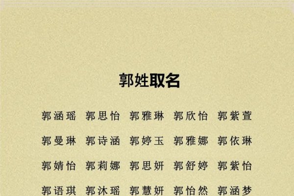 为郭姓女孩起名的艺术，传统与现代的融合-新乐天