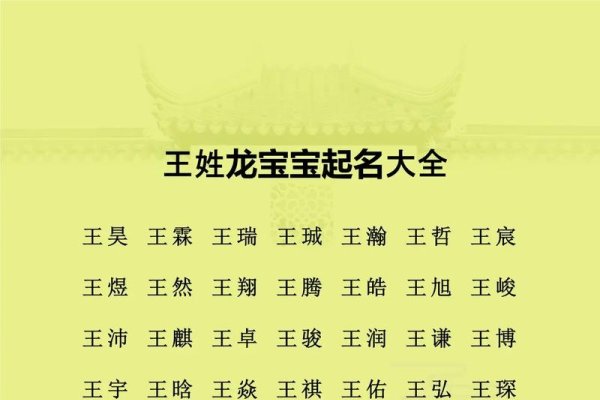 王姓宝宝名字大全-新乐天