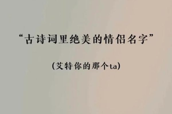 浪漫的情侣名字，爱的诗篇，共绘永恒-新乐天