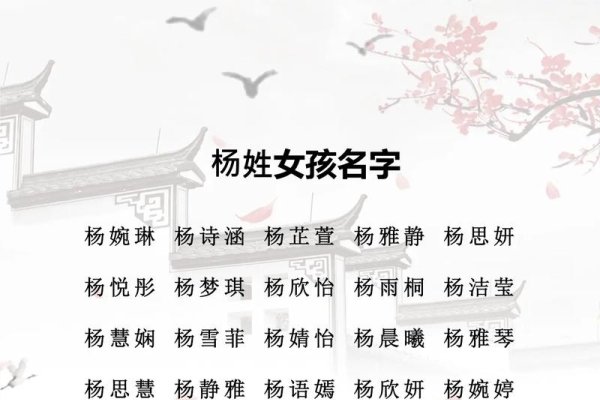 姓杨女孩起名字大全-新乐天