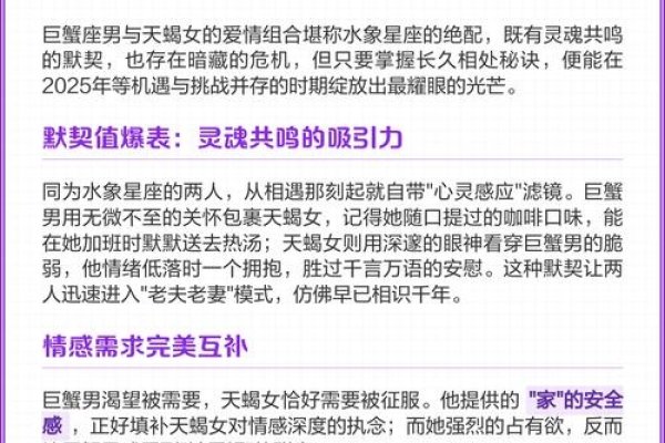 巨蟹女与天蝎男的神秘邂逅，星座之恋的深刻探索-新乐天