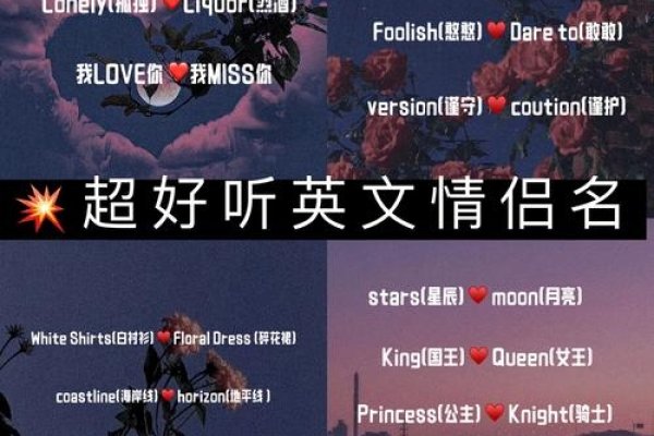 炫舞情侣英文名字，舞动爱情的独特标识-新乐天