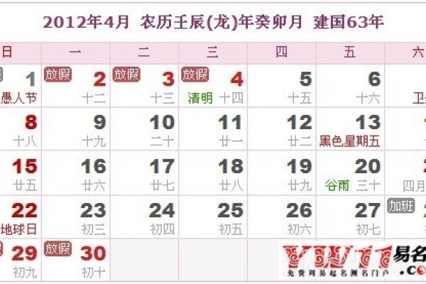2012年农历表揭秘-新乐天
