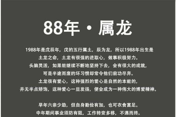 揭秘1988年出生人的命运之谜—探寻戊辰龙命的来龙去脉-新乐天