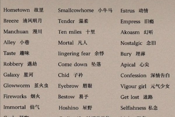 2020最受欢迎的英文网名精选-新乐天