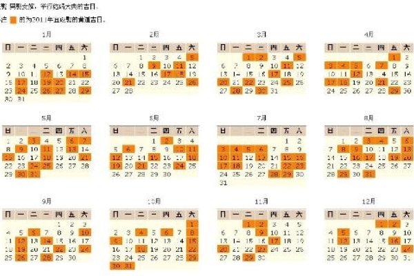 2021年1月黄道吉日概览-新乐天