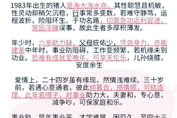 1983年水猪之命，性格温和，婚姻忠诚-新乐天