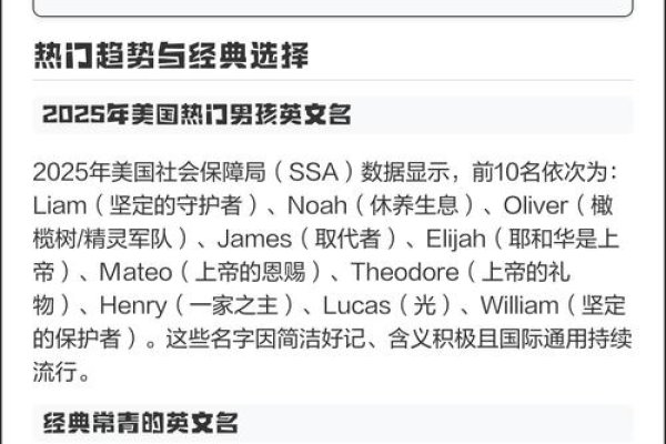 英文名字男孩,选择、意义与流行趋势-新乐天