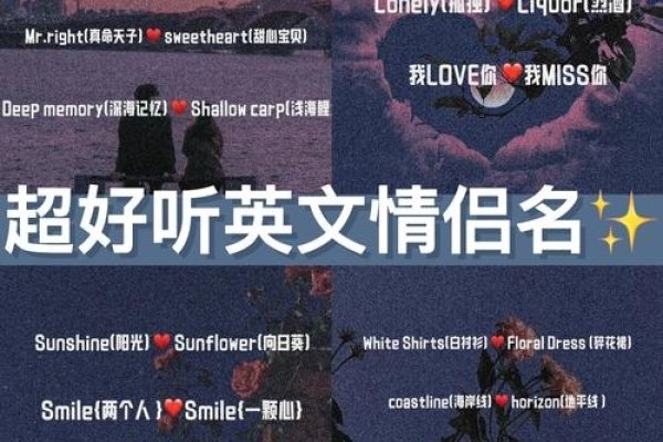 游戏英文情侣名字，爱的符号与独特标识-新乐天